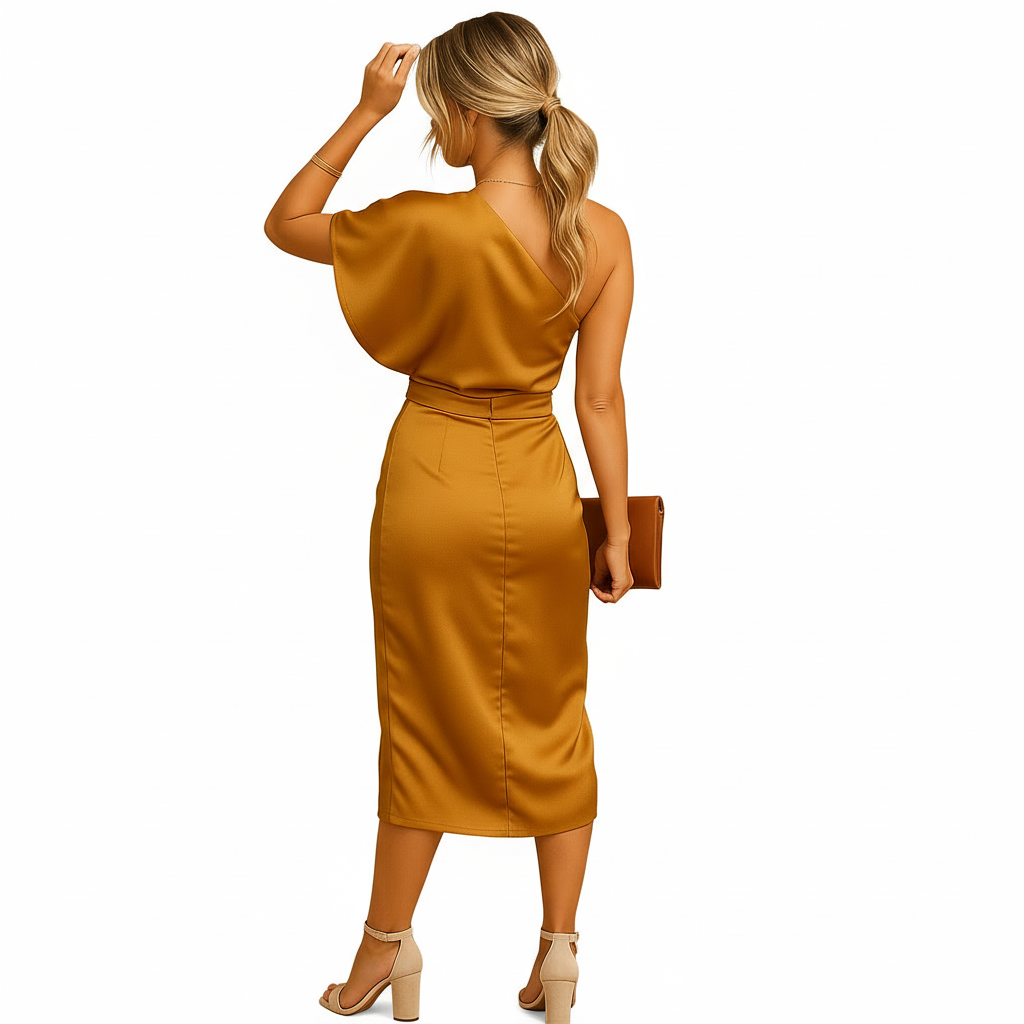 Women’s contemporary elegant dress with simple silhouette