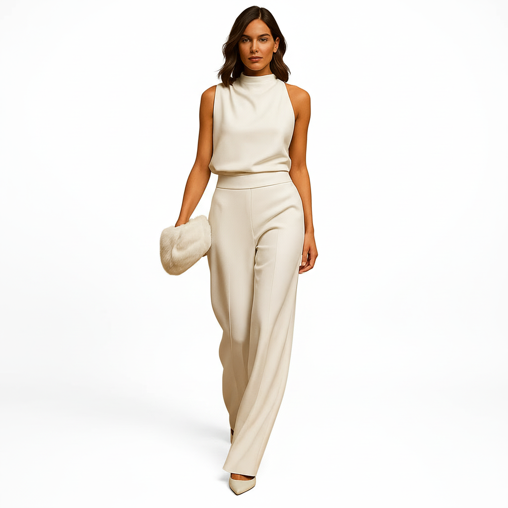 Women’s fashionable halter-neck jumpsuit