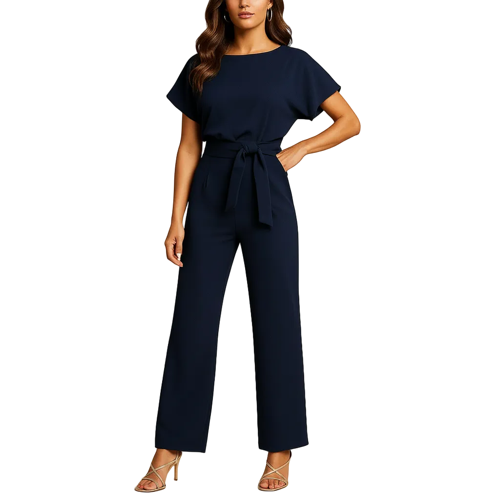 Women’s stylish lace-up front jumpsuit