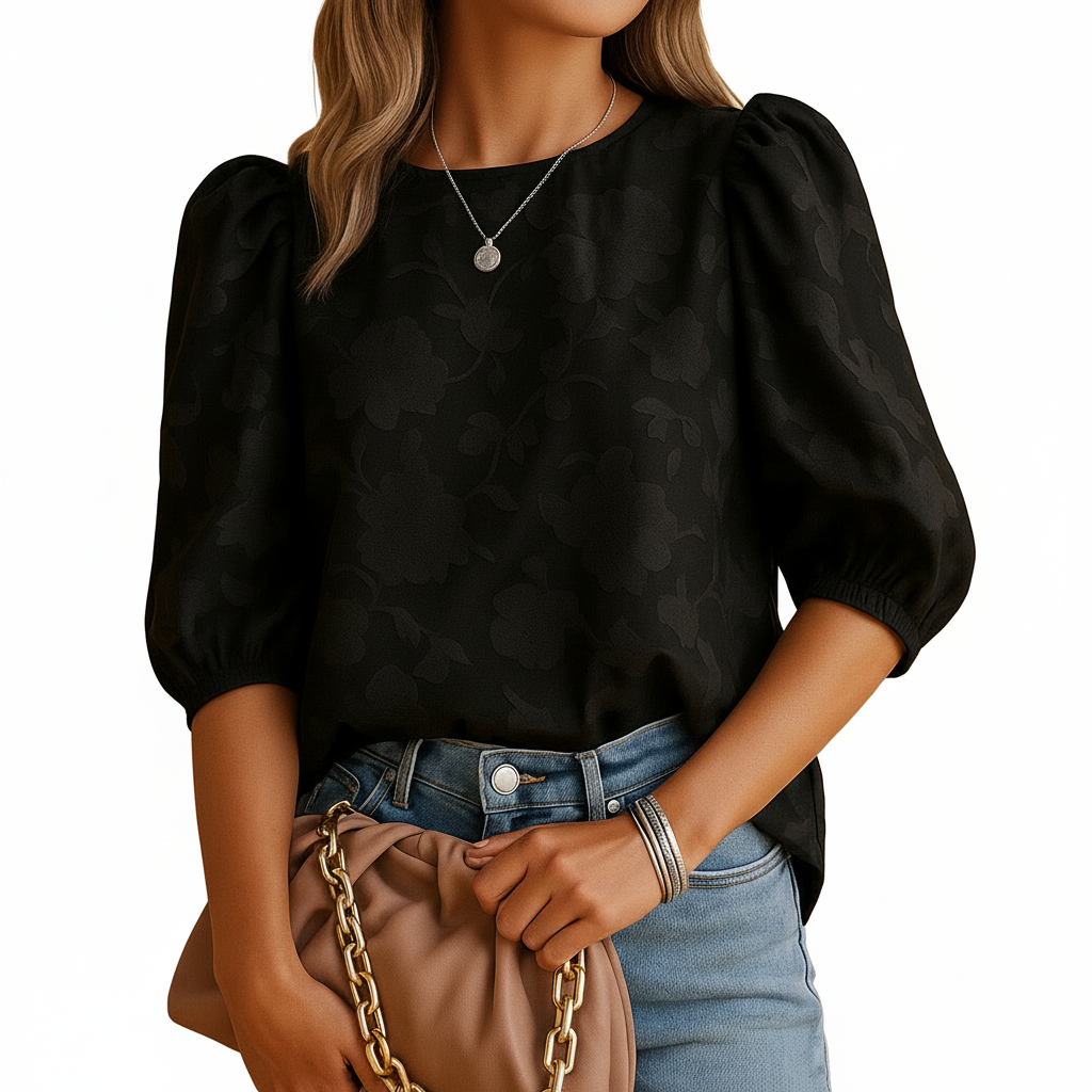 Women’s modern floral print blouse style