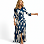 Women’s modern midi dress with front slit design