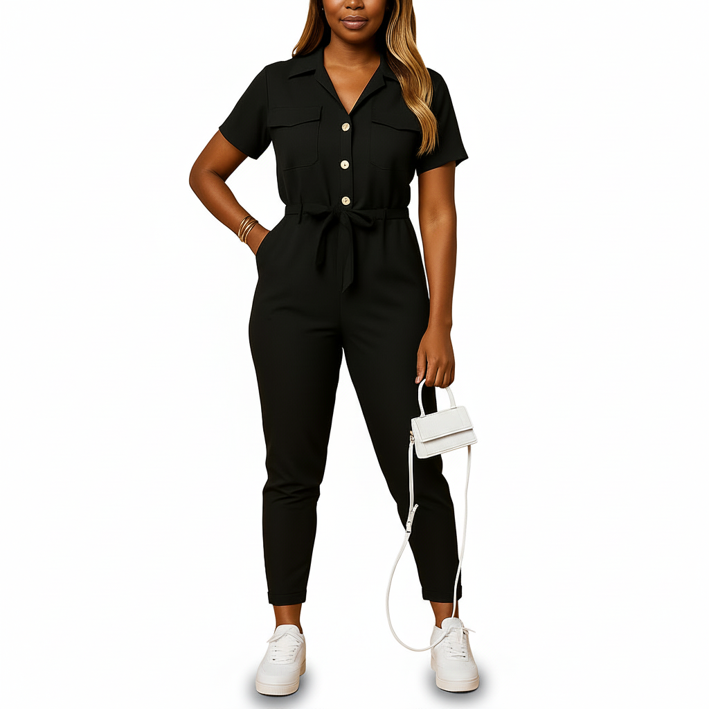 Women’s modern tailored fashion jumpsuit design